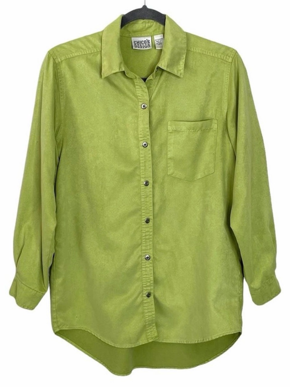 Vintage Chicos Green Suede
Button Up Collared Shirt